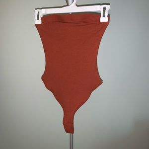 Urban Outfitters Strapless Rust Bodysuit
